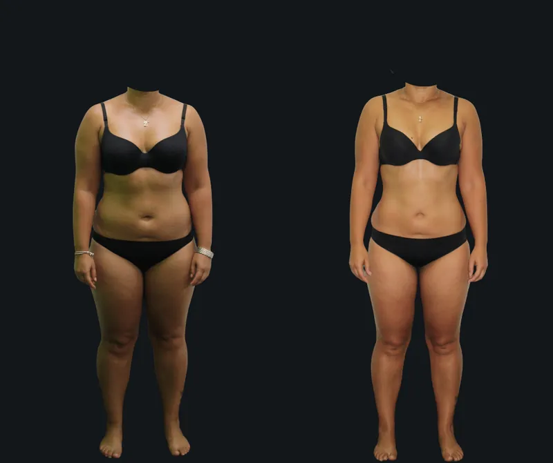 Before and after photos of a real 6X Training member, transformation 8